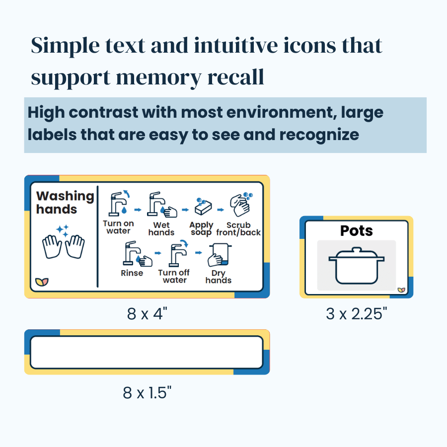 Visual aids for cognitive challenges supporting independence and autonomy in daily routines