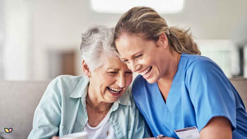 Caregiver assisting an elderly person with dementia illustrating respite care benefits