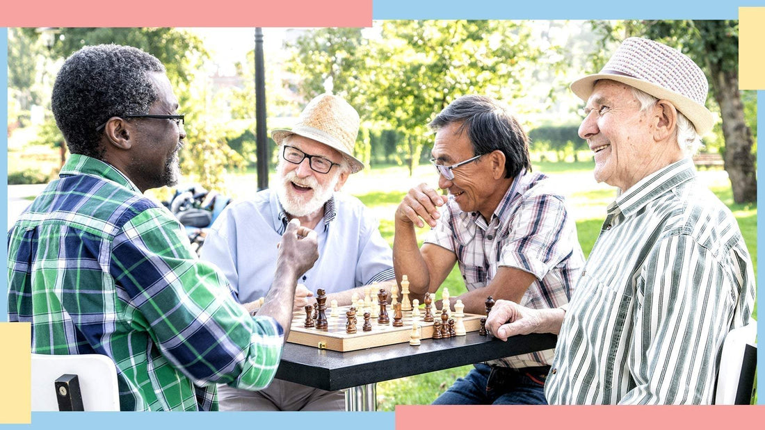People living with dementia engaging in Montessori dementia care activity with a caregiver in a calm home setting