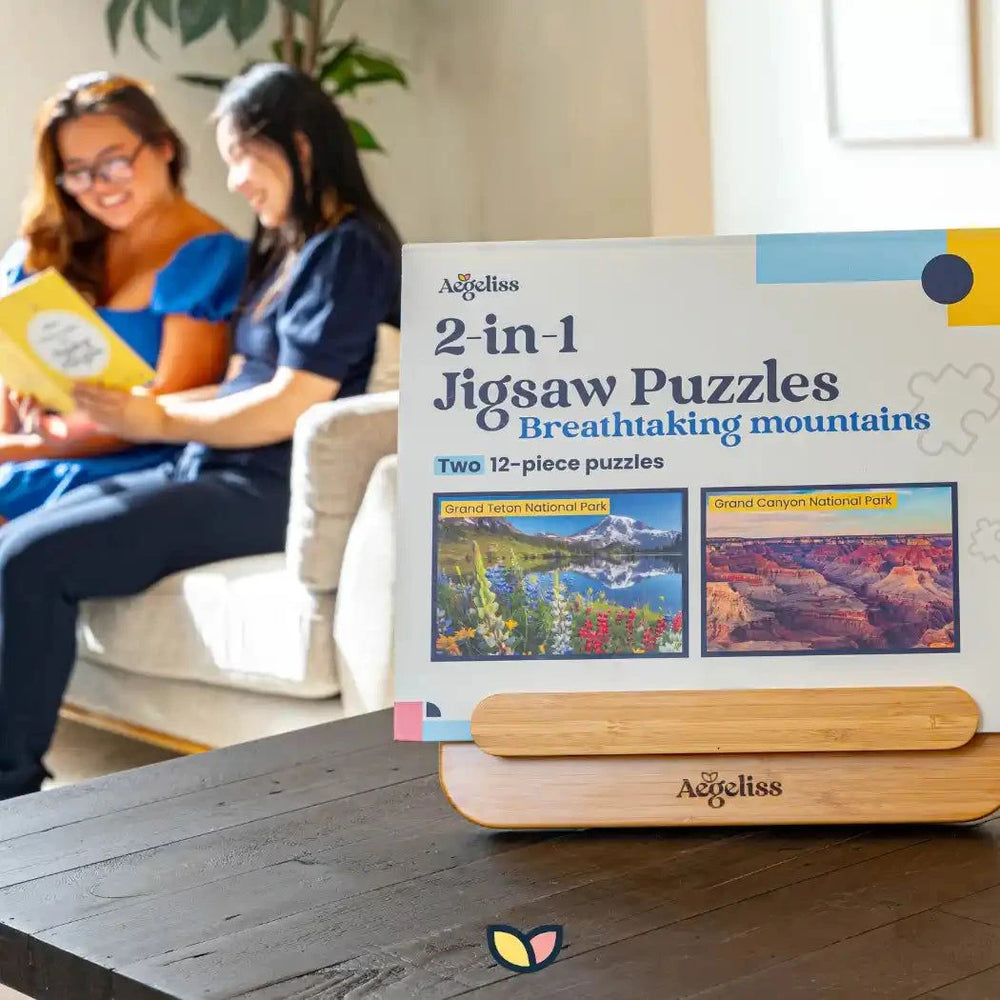 Large Piece Puzzles | Breathtaking Mountains | 12 Pieces Each