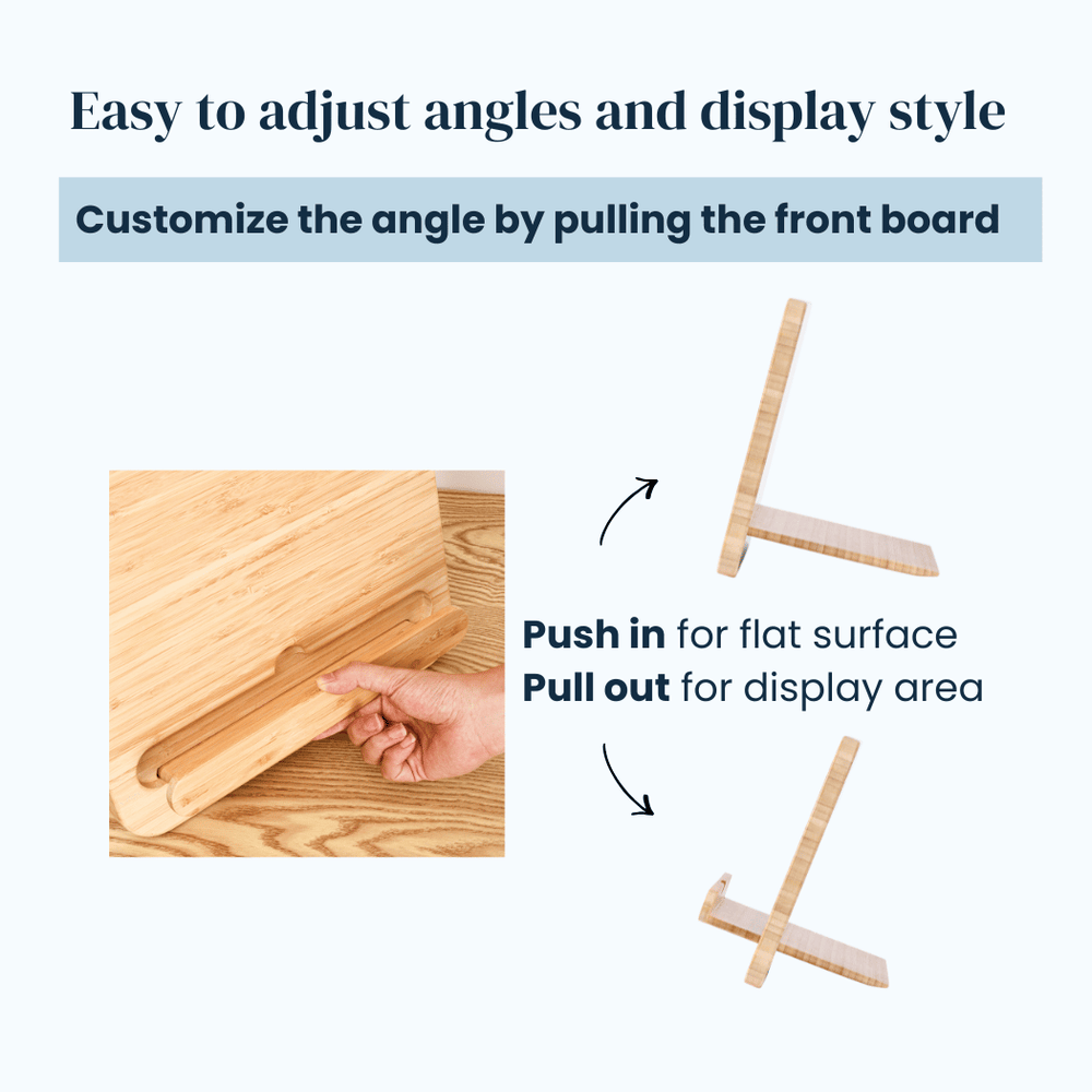 Display Stand made from bamboo with interlocking boards