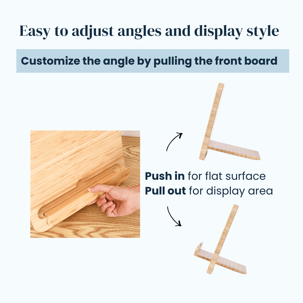 Display Stand made from bamboo with interlocking boards