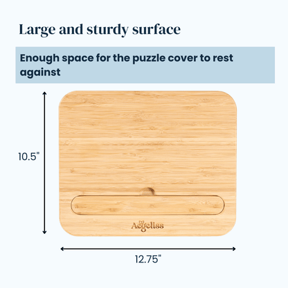 Display Stand made of bamboo with a smooth rectangular surface