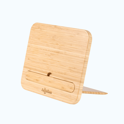 display stand with multiple viewing angles made of bamboo